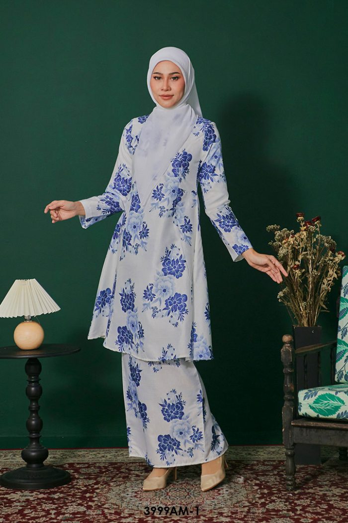 Ameera Kurung in White (3999AM-1)