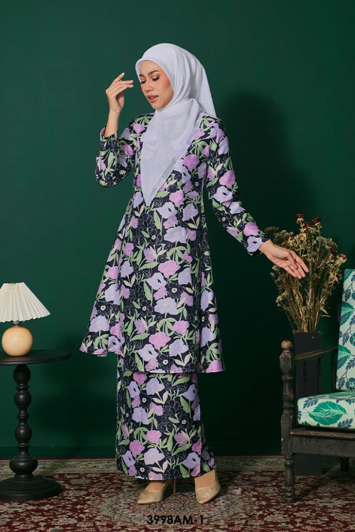 Ameera Kurung in Black (3998AM-1)