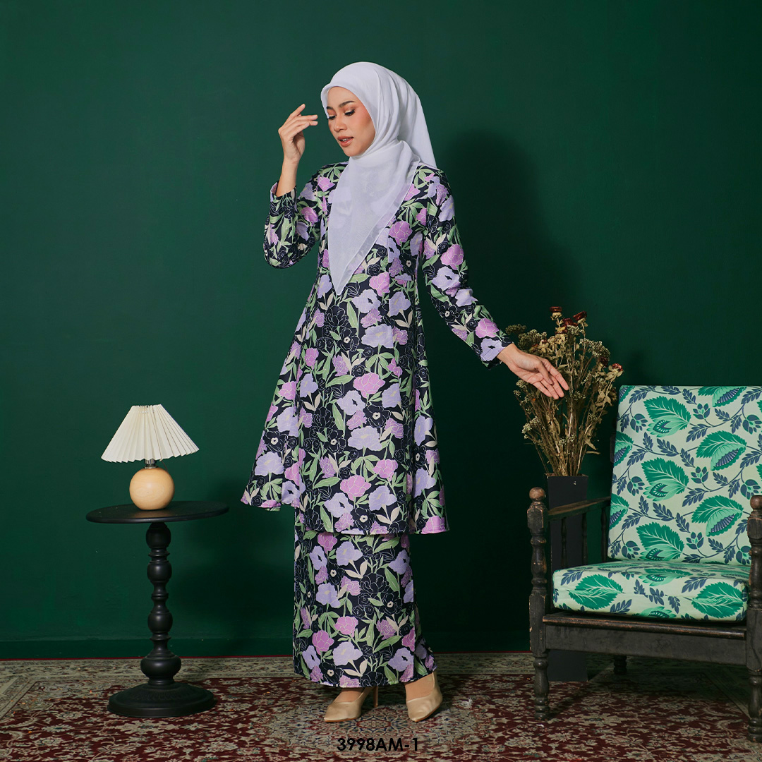 Ameera Kurung in Black (3998AM-1) - Image 2