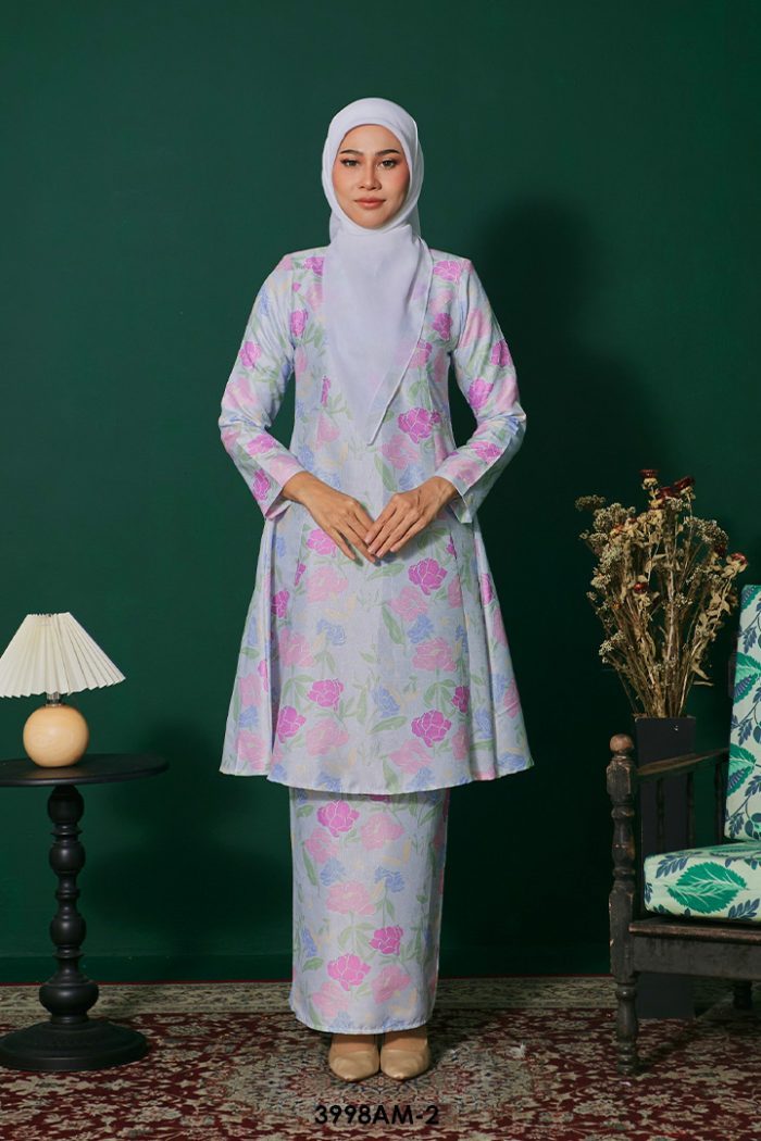 Ameera Kurung in Ice Blue (3998AM-2)