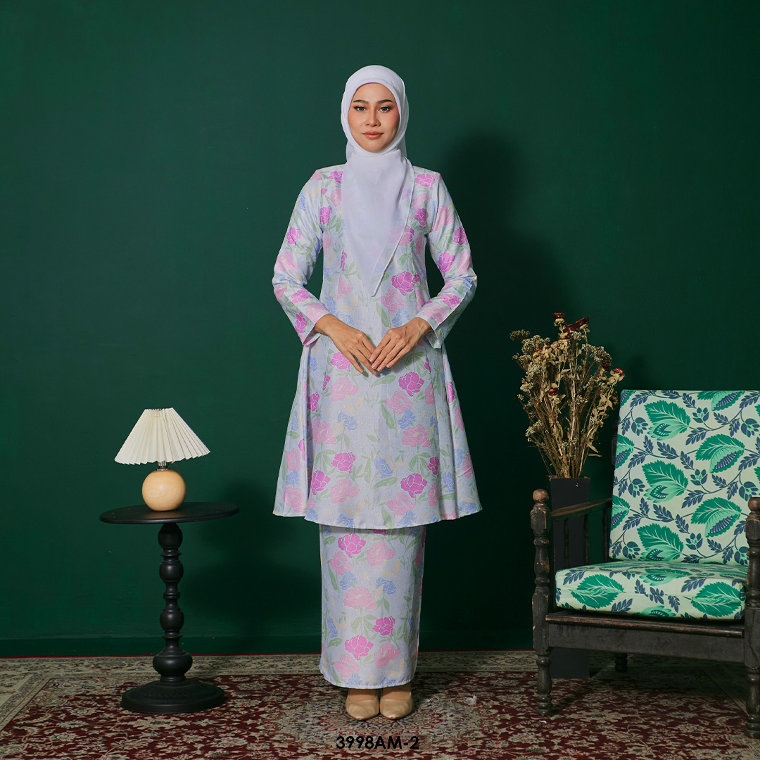 Ameera Kurung in Ice Blue (3998AM-2)