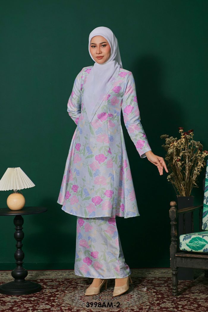 Ameera Kurung in Ice Blue (3998AM-2)