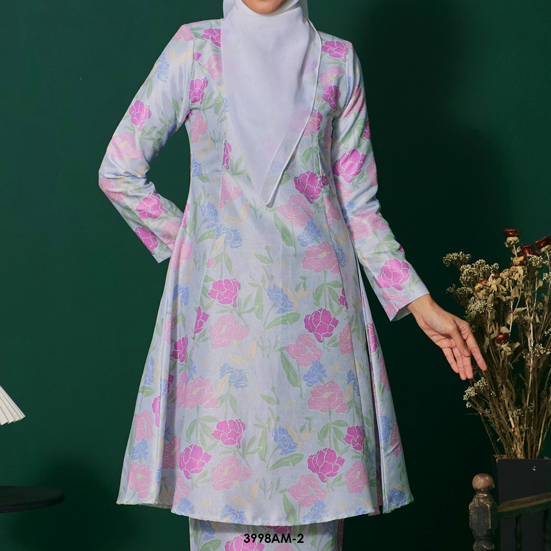 Ameera Kurung in Ice Blue (3998AM-2) - Image 4