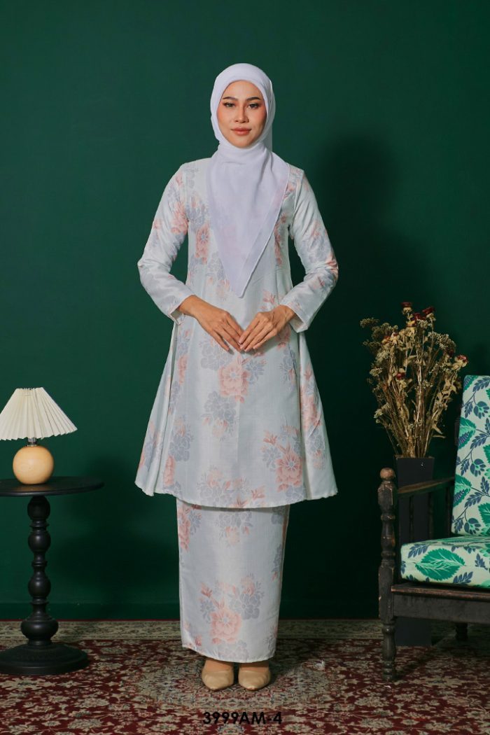 Ameera Kurung in Ice Blue (3999AM-4)