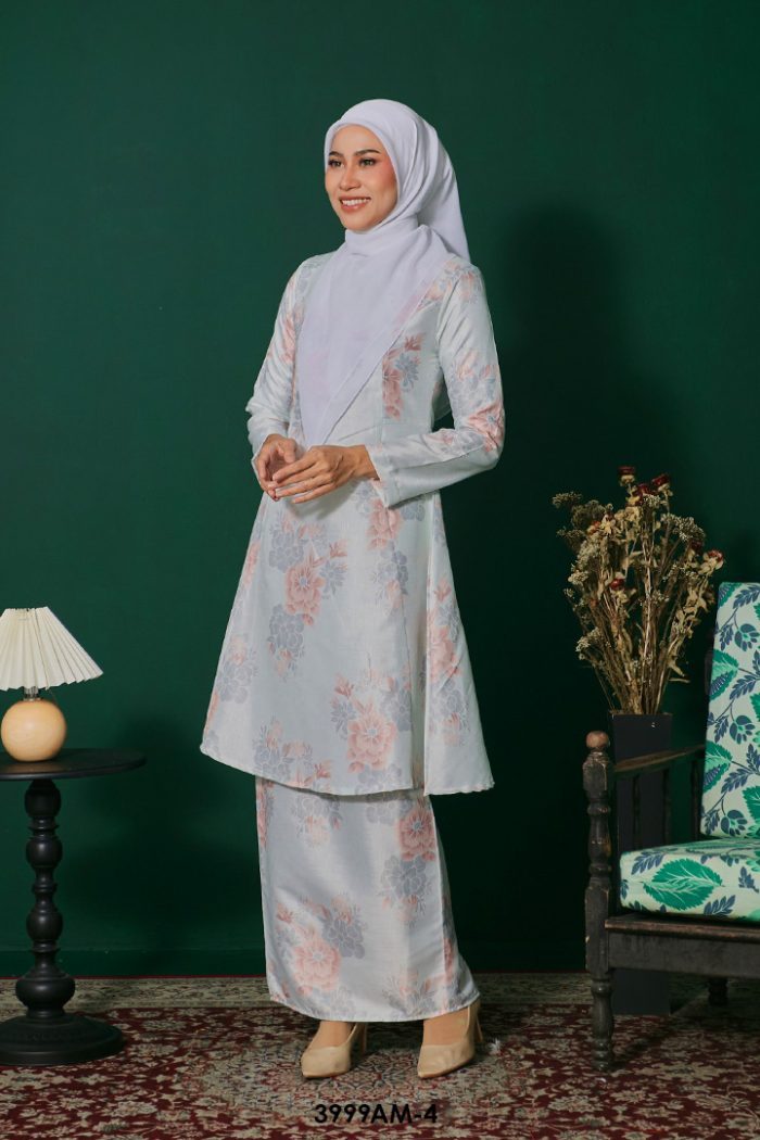 Ameera Kurung in Ice Blue (3999AM-4)