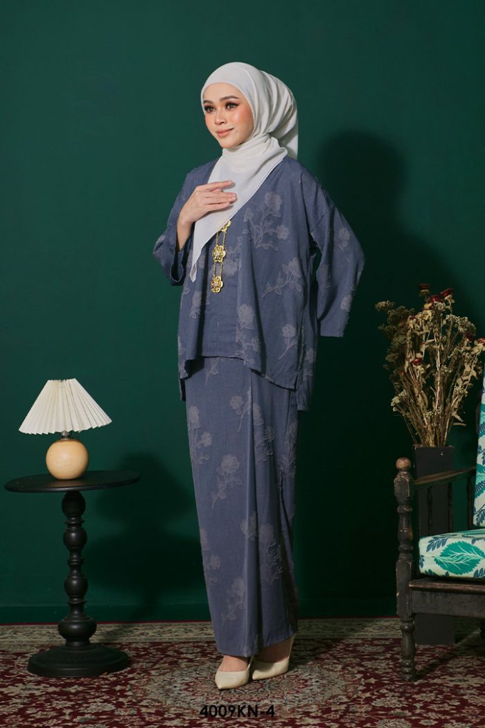 Kebaya Nilam in Dark Grey (4009KN-4)