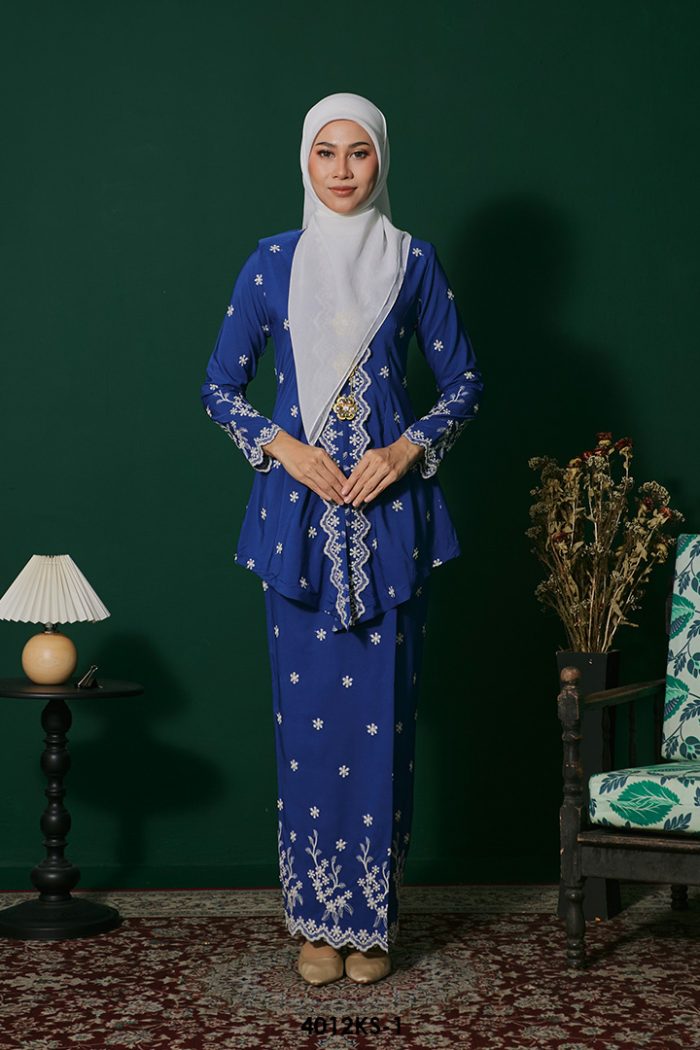 Kebaya Saloma in Azure Blue (4012KS-1)