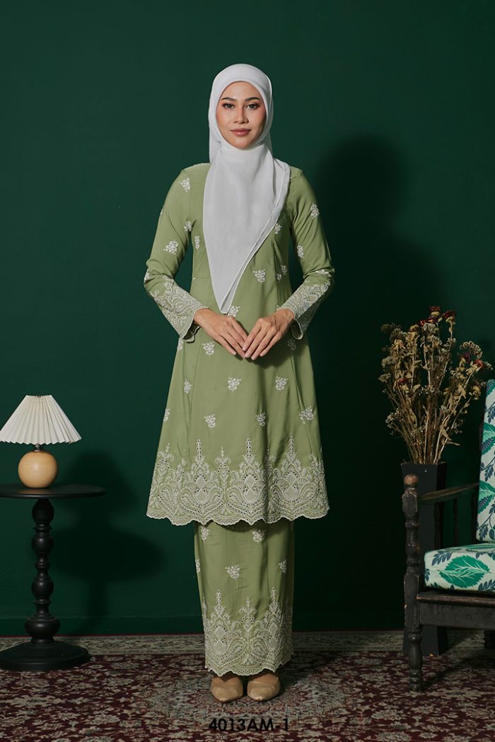 Ameera Kurung in Army Green (4013AM-1)