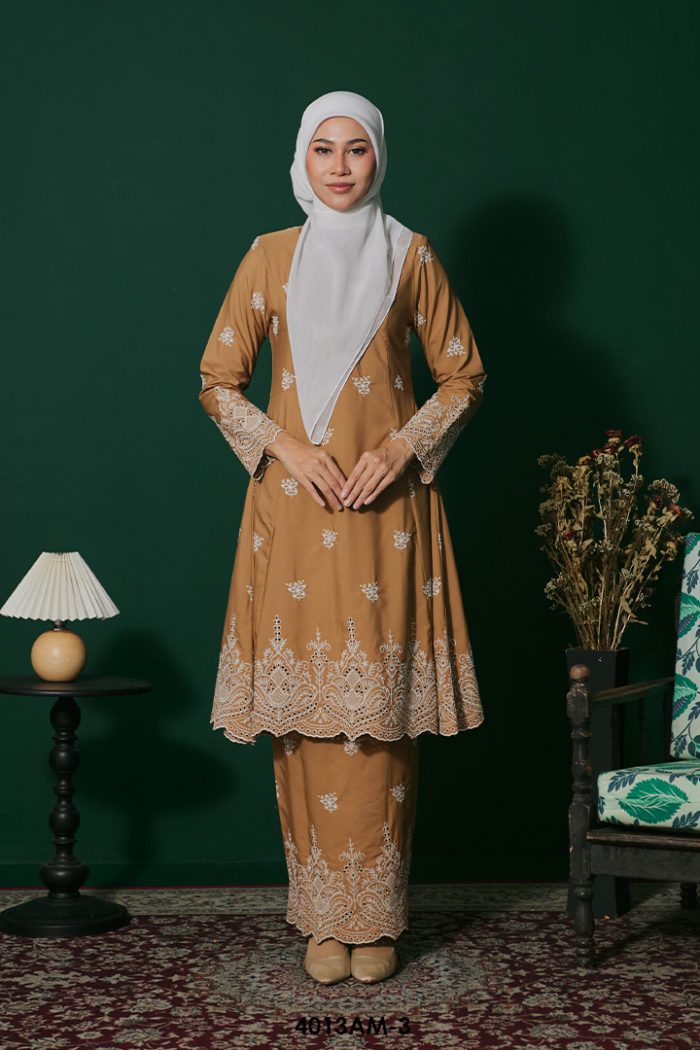 Ameera Kurung in Caramel (4013AM-3)