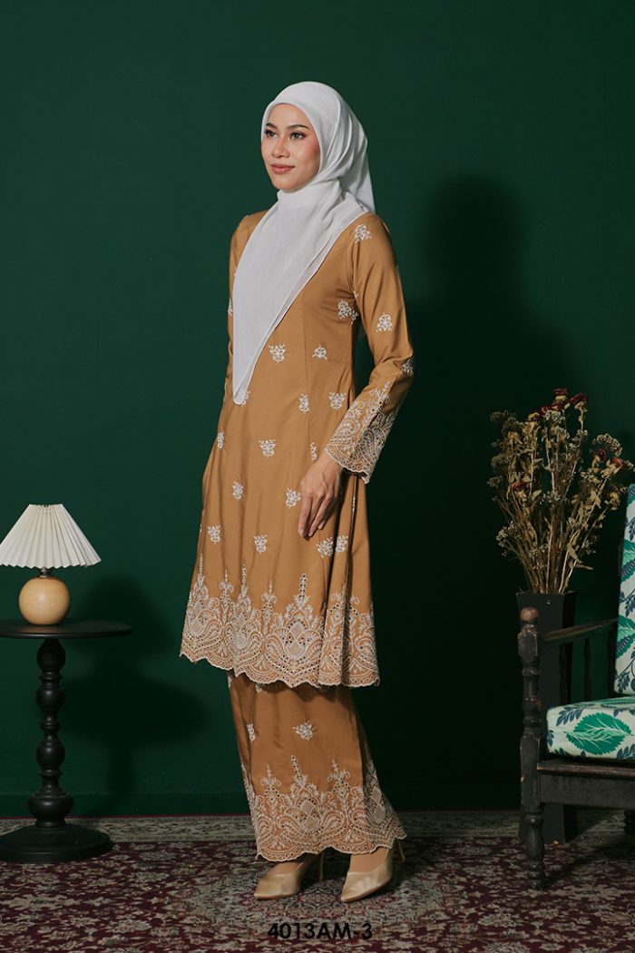 Ameera Kurung in Caramel (4013AM-3)