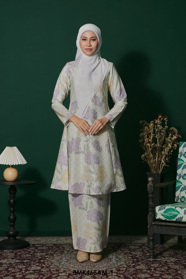 Ameera Kurung Batiq Mia in Pastel Green (BMK465AM-1)