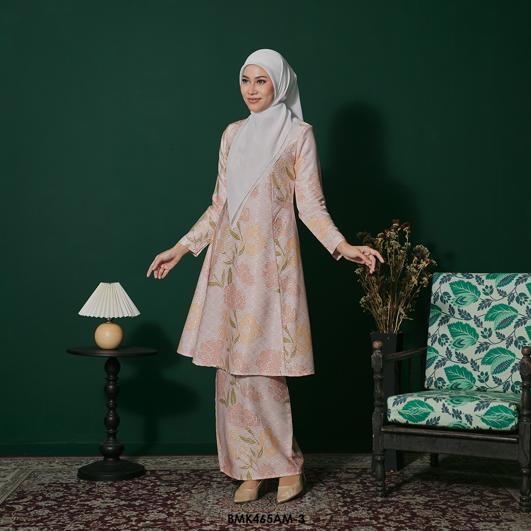 Ameera Kurung Batiq Mia in Peachy Pink (BMK465AM-3) - Image 2