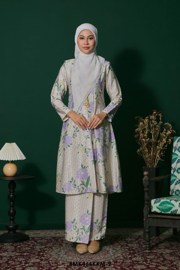 Kebarung Batiq Mia in Ivory Purple (BMK466KKM-2)