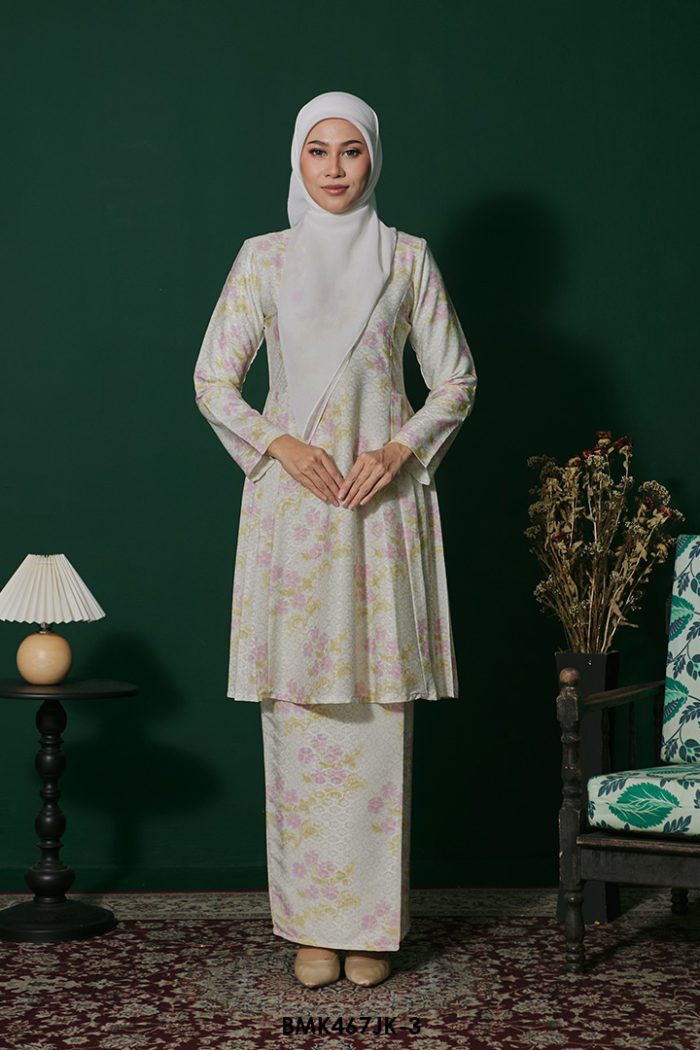Juliana Kurung Batiq Mia in Ivory Green (BMK467JK-3)