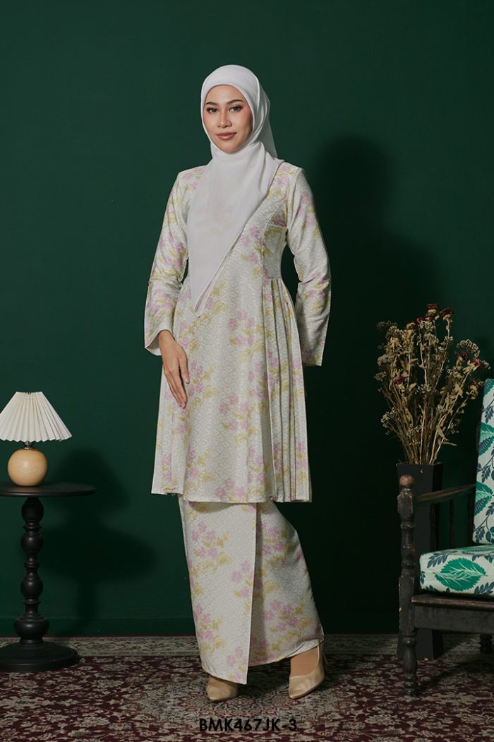 Juliana Kurung Batiq Mia in Ivory Green (BMK467JK-3)