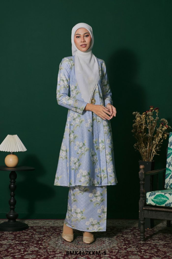 Kebarung Batiq Mia in Dusty Blue (BMK467KKM-5)