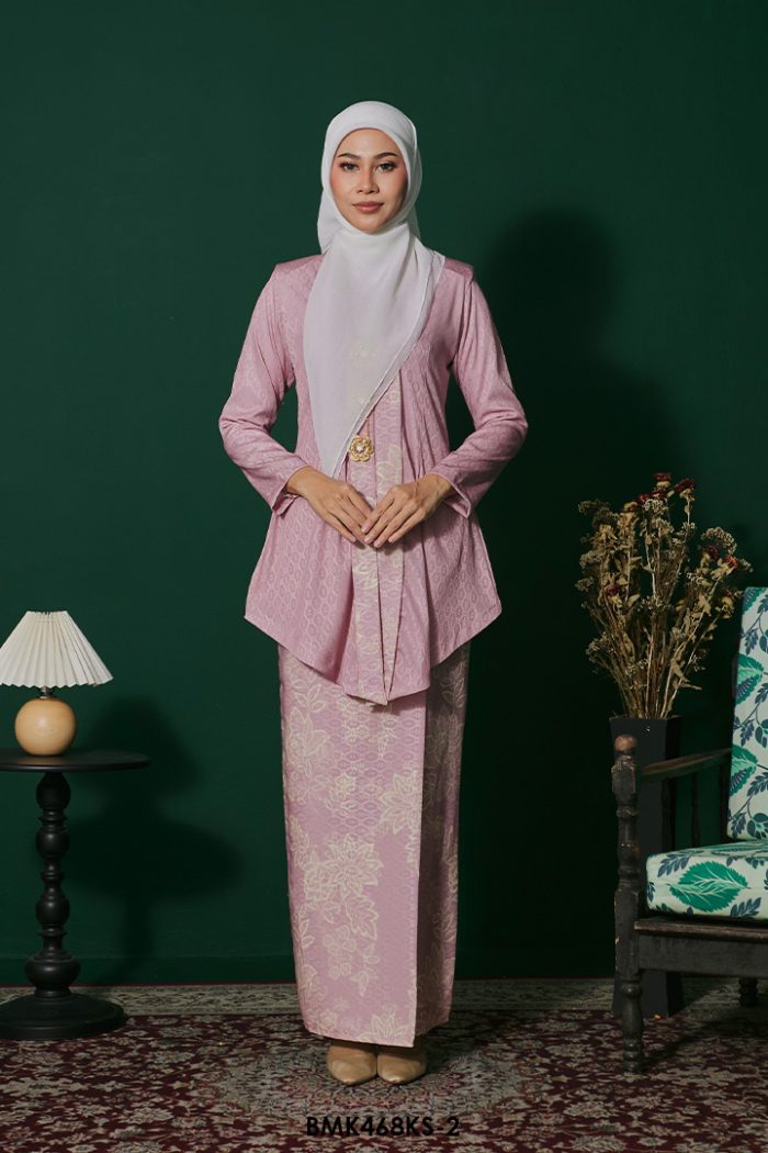 Kebaya Saloma Batiq Mia in Blush Pink (BMK468KS-2)