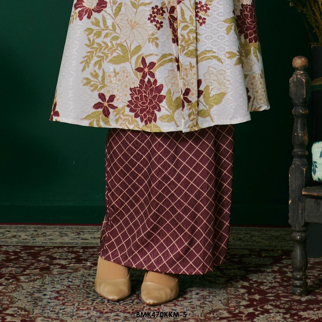 Kebarung Batiq Mia in Maroon (BMK470KKM-5) - Image 3