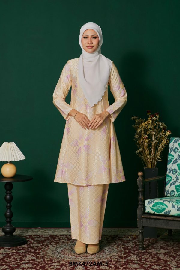 Ameera Kurung Batiq Mia in Soft Yellow (BMK472AM-5)