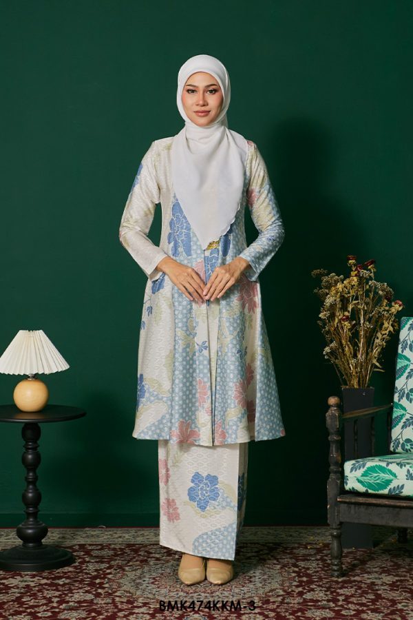 Kebarung Batiq Mia in Dusty Blue (BMK474KKM-3)