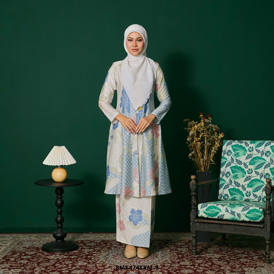 Kebarung Batiq Mia in Dusty Blue (BMK474KKM-3)