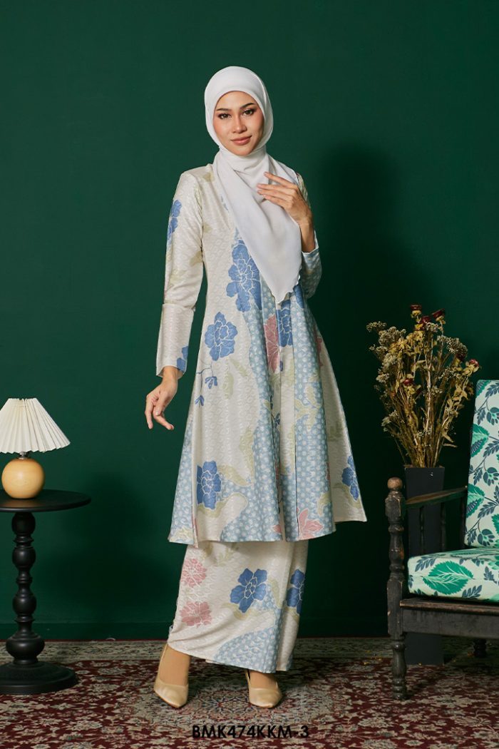 Kebarung Batiq Mia in Dusty Blue (BMK474KKM-3)