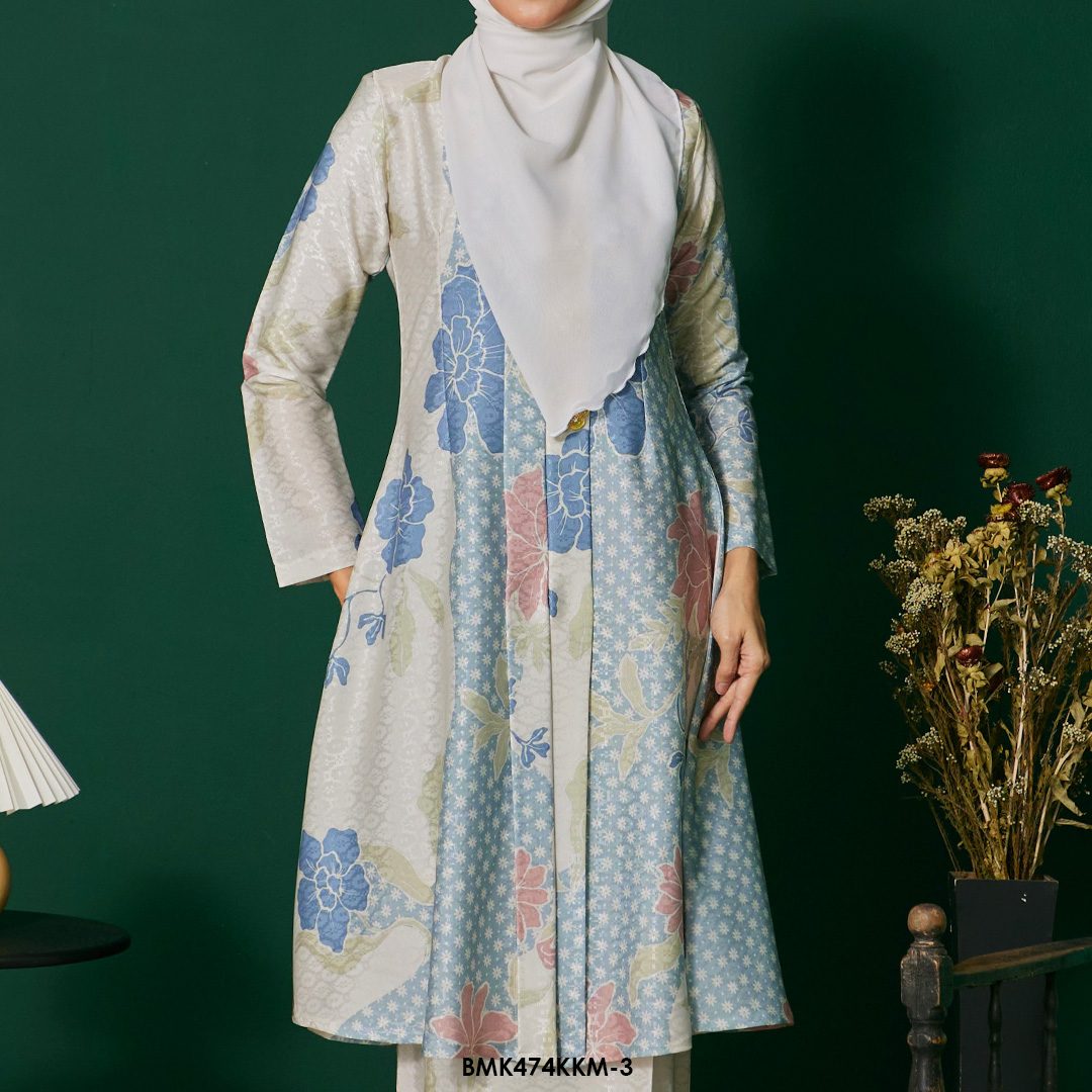 Kebarung Batiq Mia in Dusty Blue (BMK474KKM-3) - Image 3