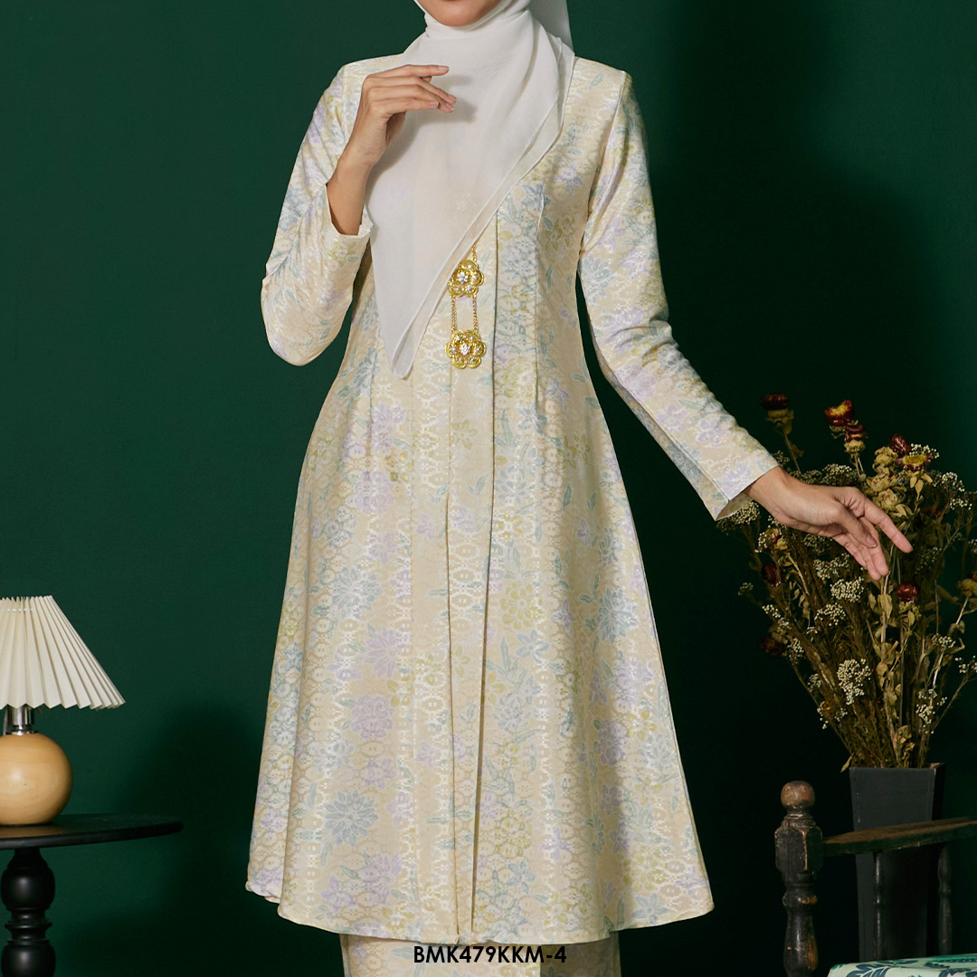 Kebarung Batiq Mia in Pastel Yellow (BMK479KKM-4) - Image 3