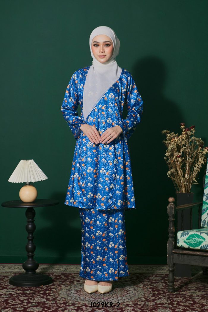 Riau Kurung in Cobalt Blue (J029KR-2)