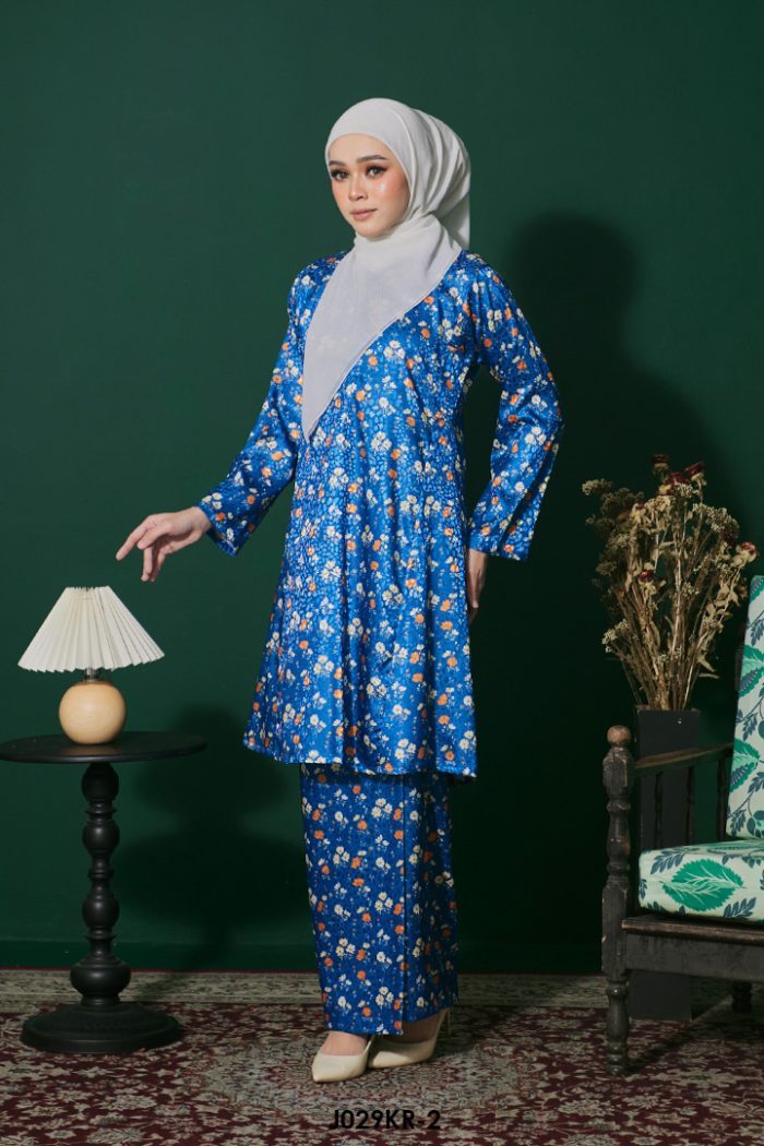 Riau Kurung in Cobalt Blue (J029KR-2)