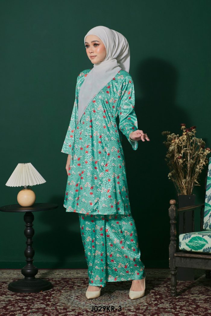 Riau Kurung in Green Turquoise (J029KR-3)