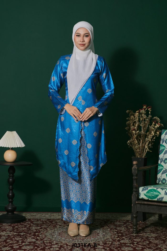 Kebaya Anggun 2.0 in Teal Blue (J031KA-8)