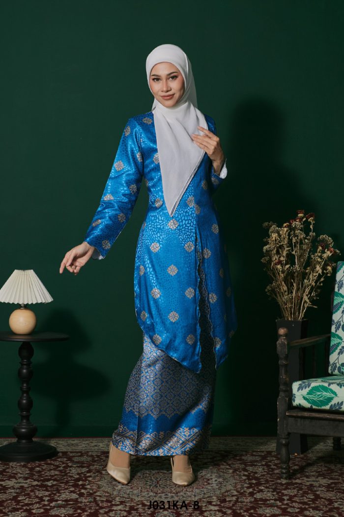 Kebaya Anggun 2.0 in Teal Blue (J031KA-8)