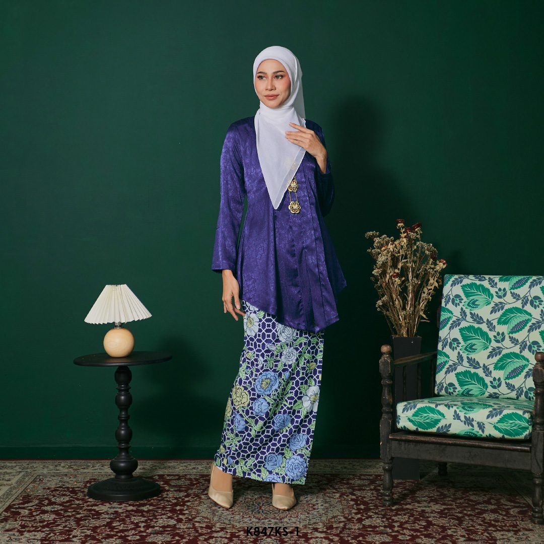 Kebaya Saloma in Dark Blue (K847KS-1) - Image 2