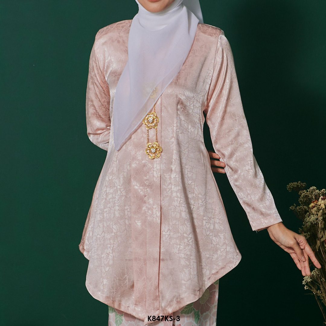 Kebaya Saloma in Baby Pink (K847KS-3) - Image 3