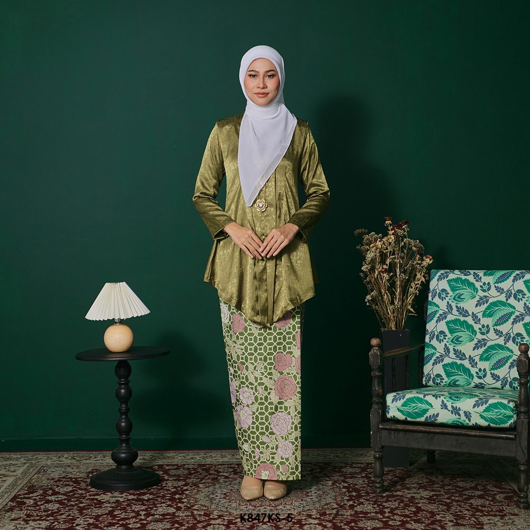 Kebaya Saloma in Dark Olive (K847KS-5)
