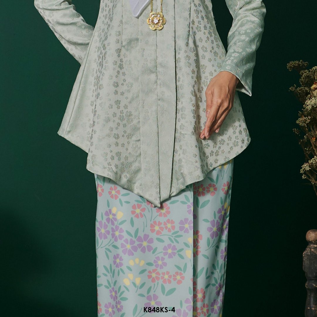 Kebaya Saloma in Light Mint (K848KS-4) - Image 3