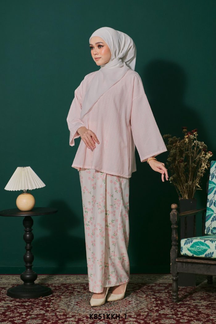 Kurung Kedah 3.0 in Coral Pink (K851KKH-1)