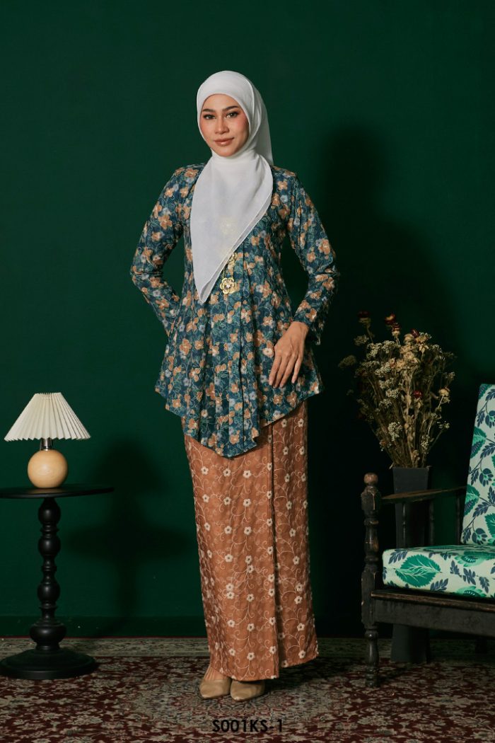 Kebaya Saloma in Brown (S001KS-1)