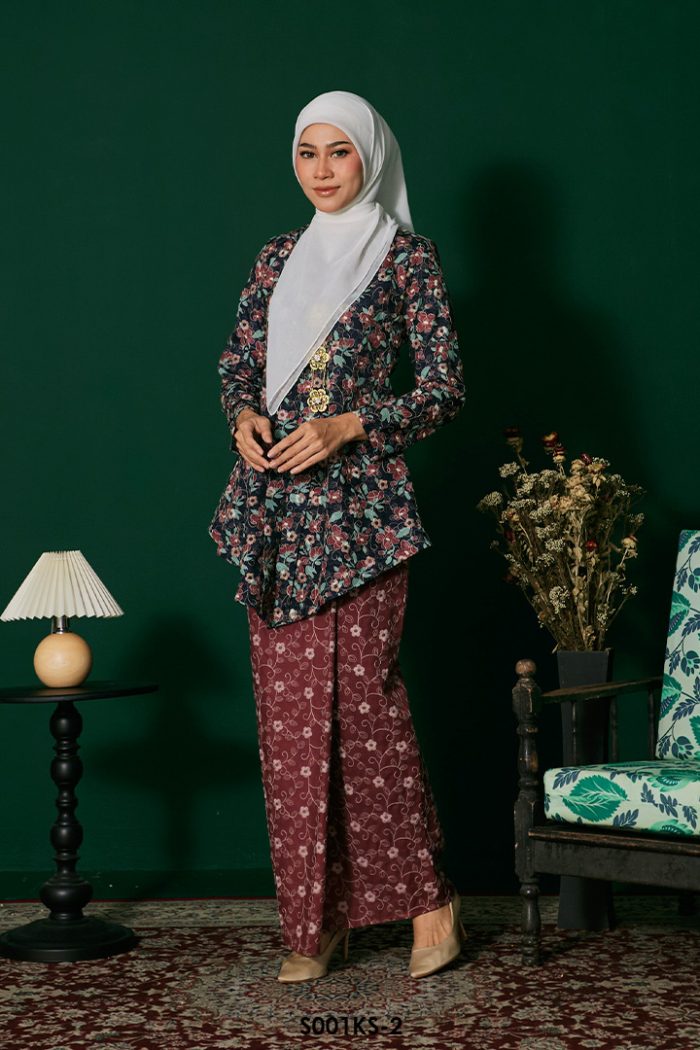 Kebaya Saloma in Maroon (S001KS-2)