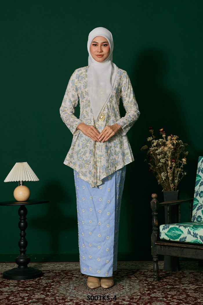 Kebaya Saloma in Baby Blue (S001KS-4)