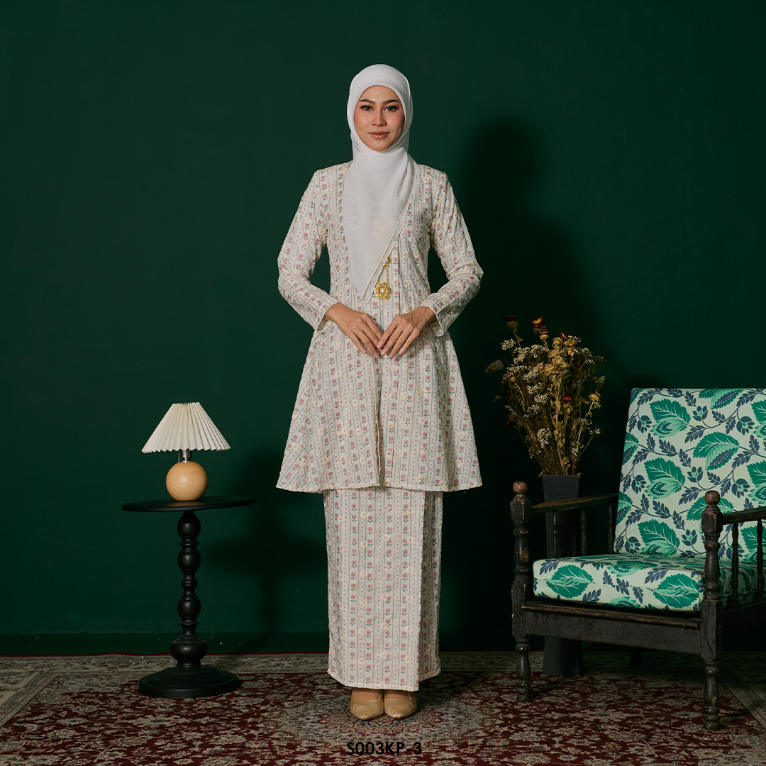 Kebarung Kalthom Petite in Green Pink (S003KP-3)