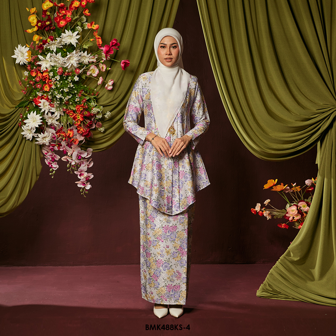 Kebaya Saloma Batiq Mia in Lilac (BMK488KS-4)