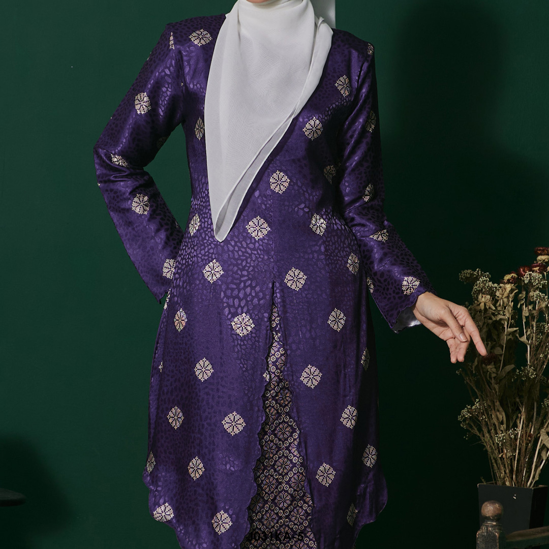 Kebaya Anggun 2.0 in Dark Purple (J031KA-5) - Image 3