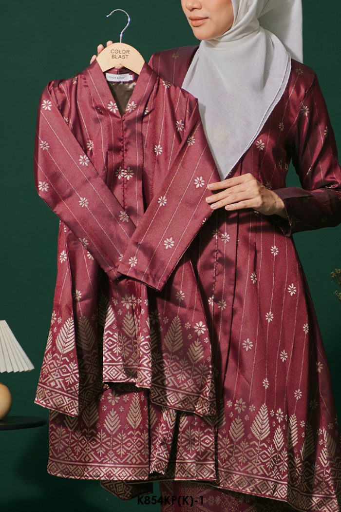 Kebarung Kalthom Petite Kids in Dark Red (K854(K)-1)