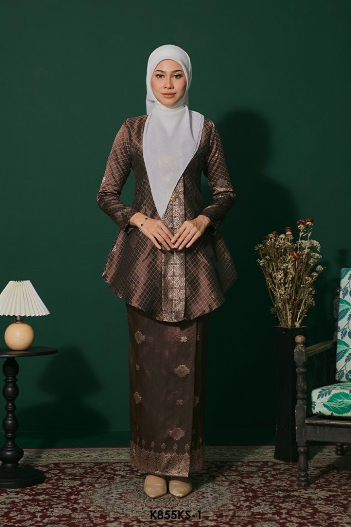 Kebaya Saloma in Dark Brown (K855KS-1)