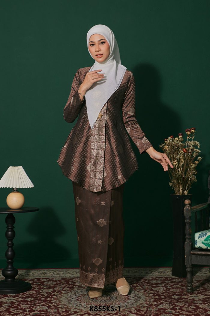Kebaya Saloma in Dark Brown (K855KS-1)