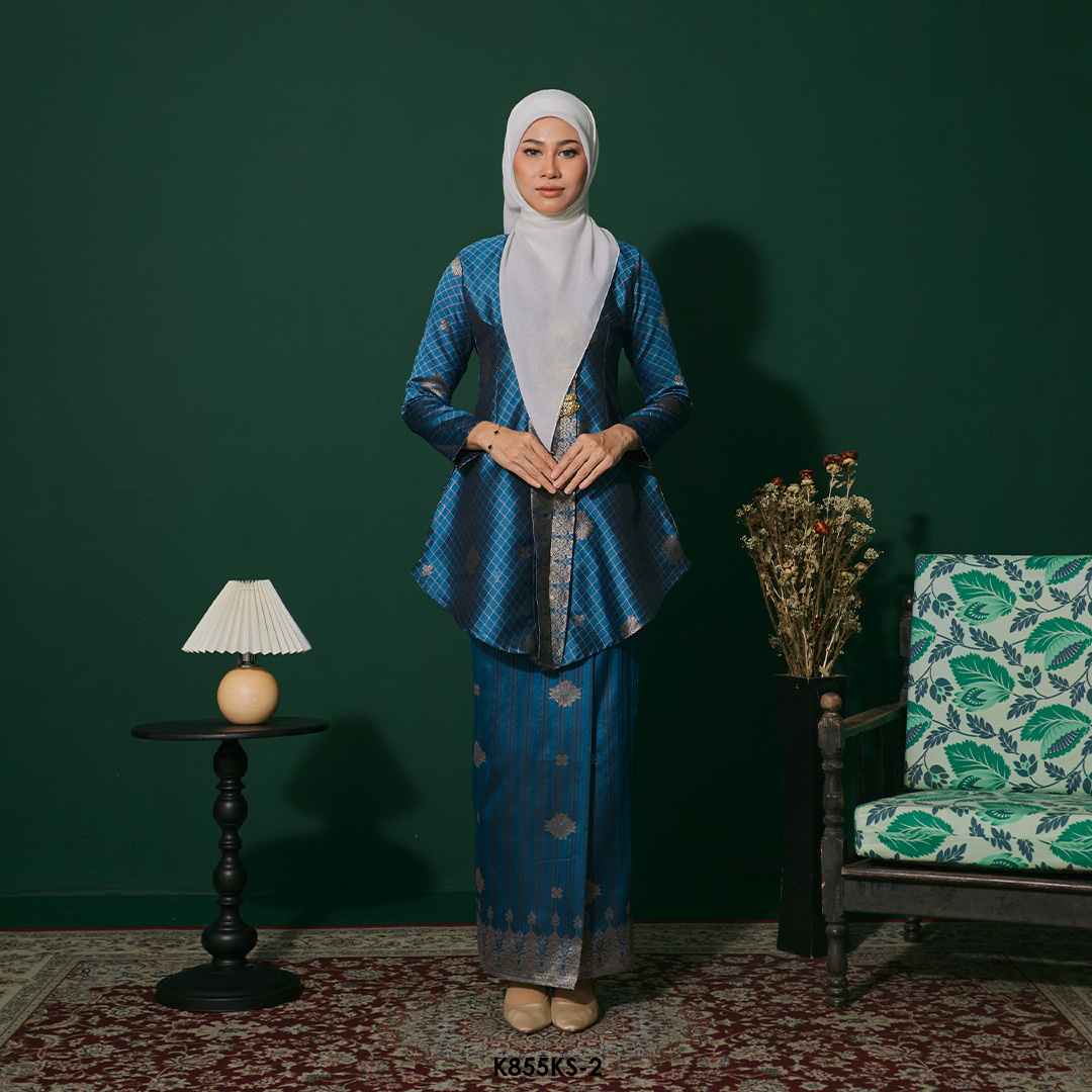 Kebaya Saloma in Teal Blue (K855KS-2)