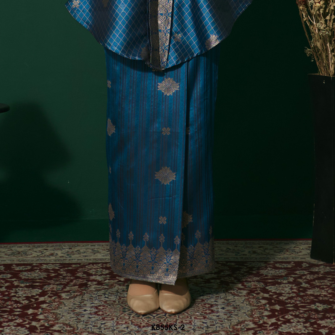 Kebaya Saloma in Teal Blue (K855KS-2) - Image 3