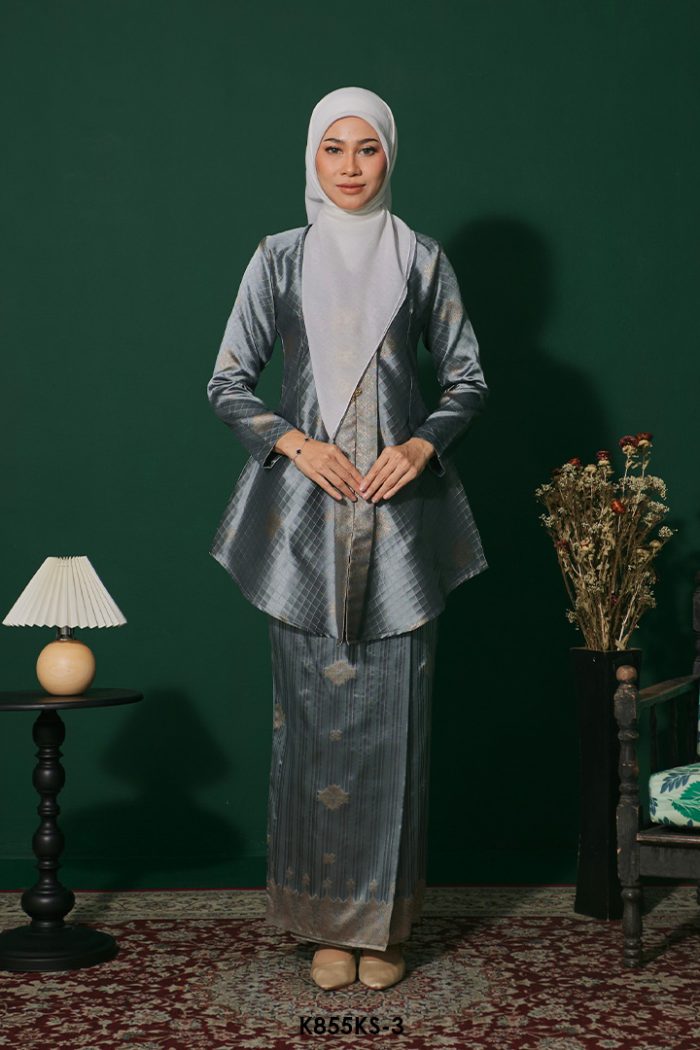 Kebaya Saloma in Faded Blue (K855KS-3)